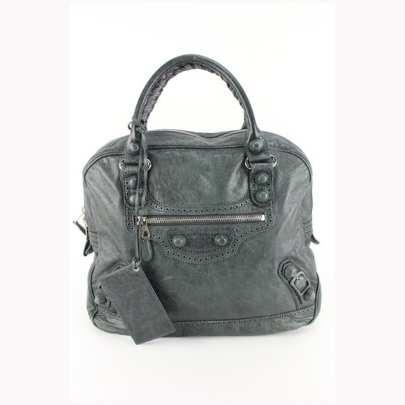 Balenciaga Charcoal Grey The Office Giant Attache Briefcase 32ba54s - Picture 1 of 12